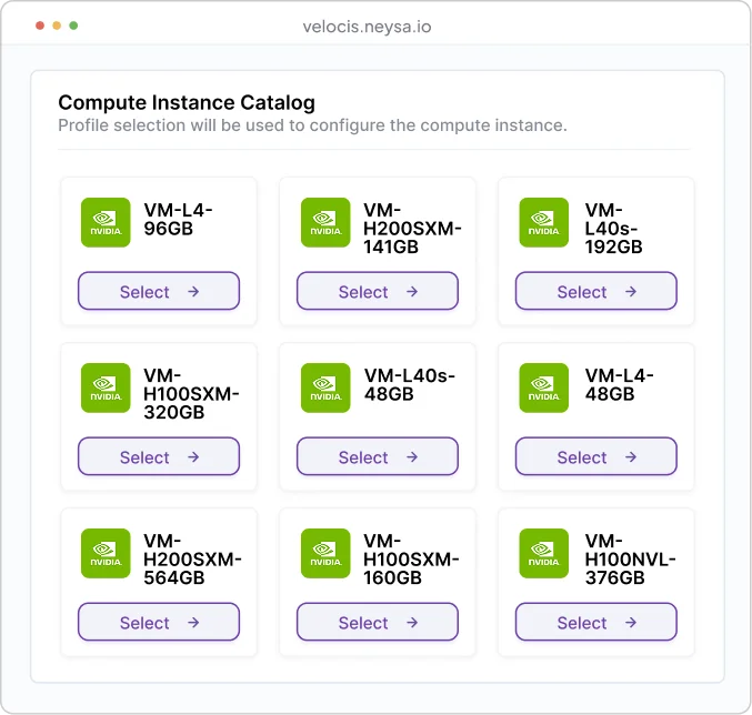 compute instance catalog